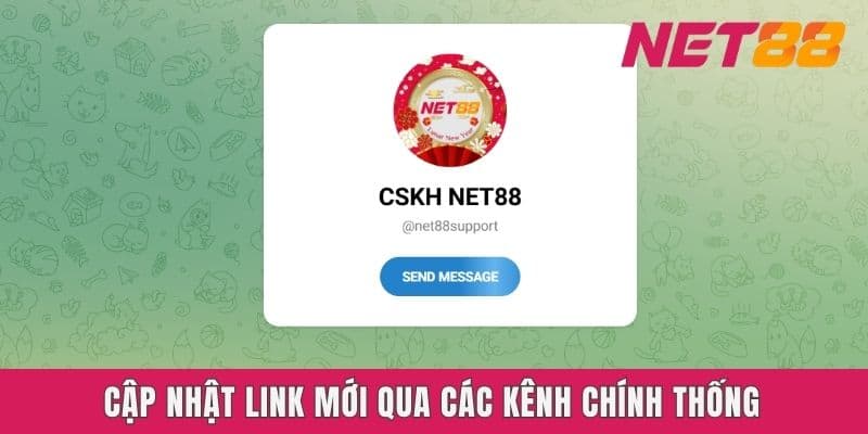 Cập nhật link mới qua các kênh chính thống