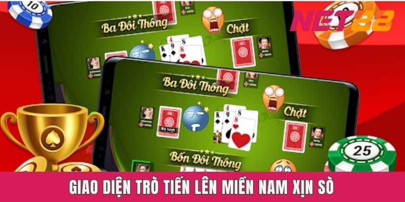 Giao diện trò Tiến Lên Miền Nam Net88 xịn sò